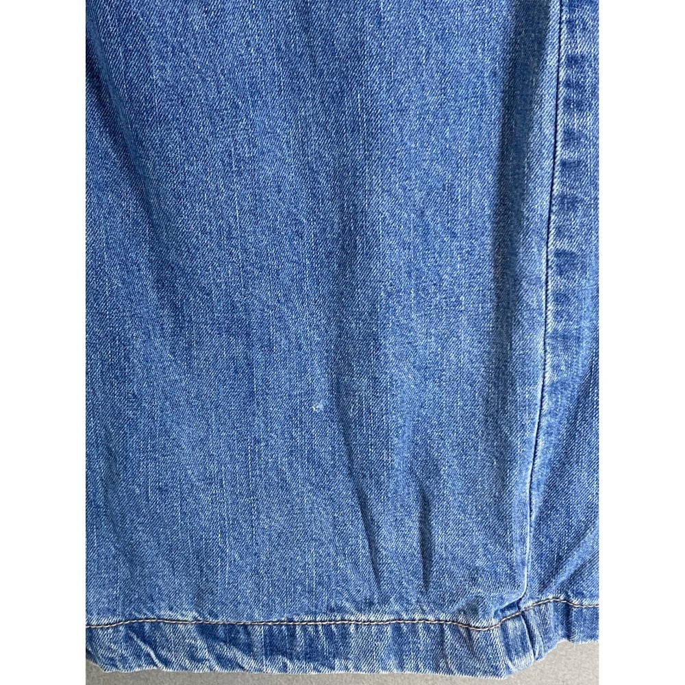 Empyre Womens Wide Leg Jeans Blue Medium Wash High Rise Panel Seam Streetwear - Picture 12 of 14
